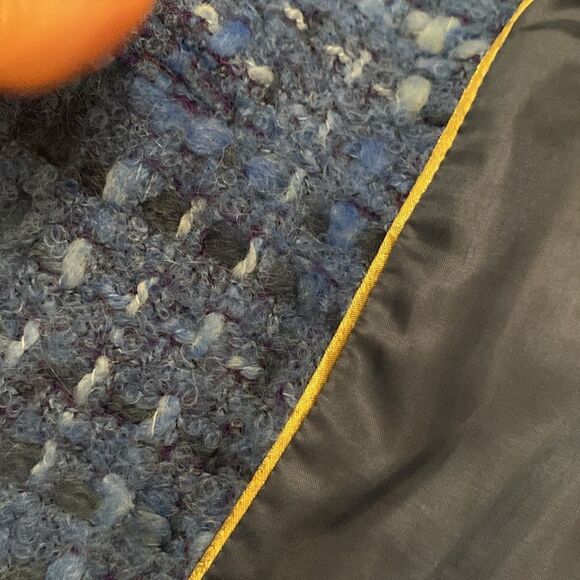 Slava Zaitsev Elegant Blue Tweed Women's Jacket, M - Picture 10 of 12